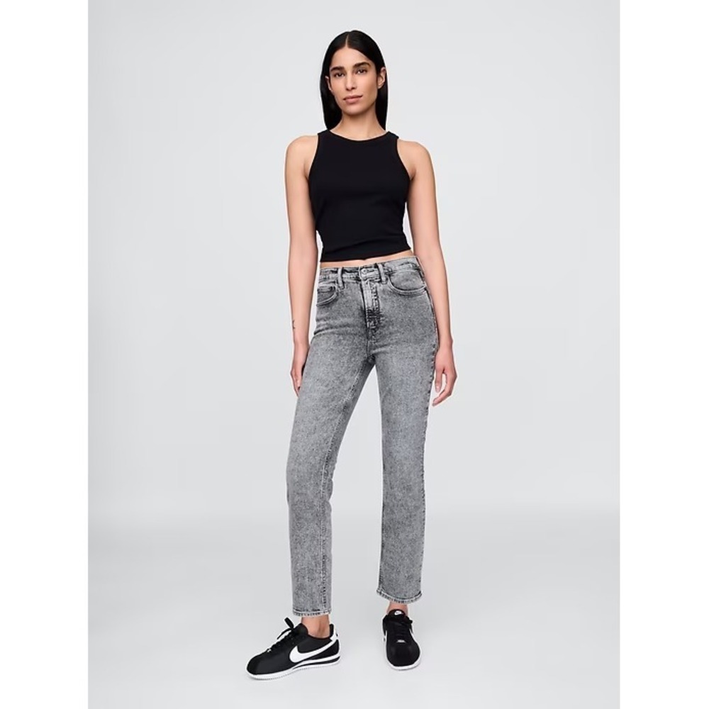 Gap High Rise Vintage Slim Jeans Women's Gray Denim Zip Fly Classic - 6X28